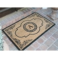 thumbnail image 2 of A1 Home Collections PT4007A Heavy Duty, Long Lasting, Outdoor Entrance Front Porch Rug First Impression Hand Crafted Abrilina Entry Monogrammed Double Doormat, 29.5" X 47.5", Black, 2 of 5