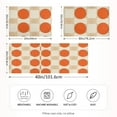 thumbnail image 2 of Yayeee Pillowcase Standard Size Set of 2 Satin Wrinkle Resistant Pillow Case, Orange Geometric Circles, 2 of 8