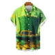 thumbnail image 1 of Blusa y camisa de manga corta con cuello vuelto para hombre, blusa informal de moda con cuello vuelto, blusa estampada de manga corta con botones, blusa de poliéster para hombre, 1 of 4