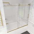 thumbnail image 3 of Raymore Series 60" W x 62" H Frameless Sliding Tub Door in Brushed Gold, 3 of 9