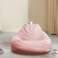 thumbnail image 5 of Dienrx Bean Bag Chair Memory Foam Bean Bag Chairs for Teens with Filling Round Bean Bag Chair for Living Room Bedroom College Dorm Reading Chair Pink, 1*Sofa Cover, 5 of 7