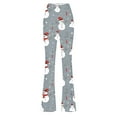 thumbnail image 4 of QATAINLAV Flare Leggings for Women Christmas Snowman Print Bell Bottom Workout Yoga Pants Milk Silk Soft High Waisted Bootcut Running Legging Multicolor XL, 4 of 5