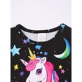thumbnail image 4 of QEFJNO Kids Girls Pajamas Set 2 PCS Short Sleeve Top and Shorts Pants for Toddler Girls Unicorn Pjs Size 3-12Y, 4 of 11