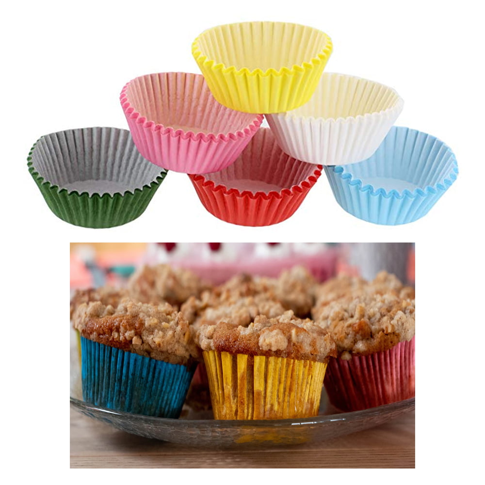 100X Christmas Mini Cupcake Liners Muffin Case Cake Paper Baking Cups Colorful