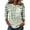 70#Green, variant on Three Quarter Sleeve Shirts for Women Crew Neck Relaxed Fit Casual Top Pullover T-Shirt M