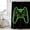 Green, variant on Game Controller Shower Curtain, Waterproof Shower Curtains for Bathroom, Modern Art Gaming Handheld Black Washable Fabric Bathtub Curtain Set Bath Decor with 12 Hooks 48"x72"
