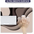 thumbnail image 4 of Topographic Mouse Pad, Gaming Mouse Pad, Extended Desk Pad 35.4x15.75in XXL Mouse Pad with Non-Slip Rubber Base, Abstract Mice Pad Desk Mat, Tan, 4 of 6