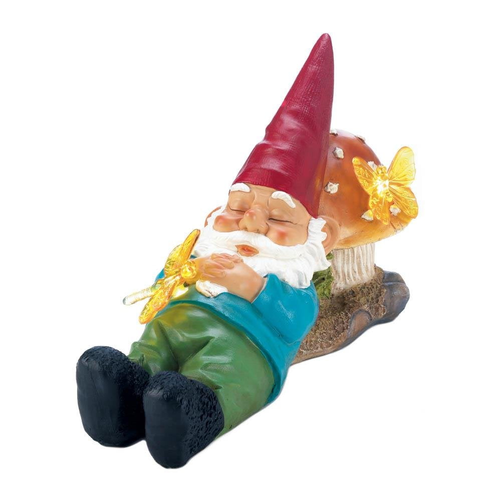 gnomes figurines, garden outdoor yard lawn sleepy gnomes statues