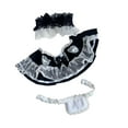 thumbnail image 3 of Vestido de sirvienta de pato de peluche, accesorio fotográfico DIY con delantal y lazo para muñecas de 5,91 pulgadas negro, 3 of 9