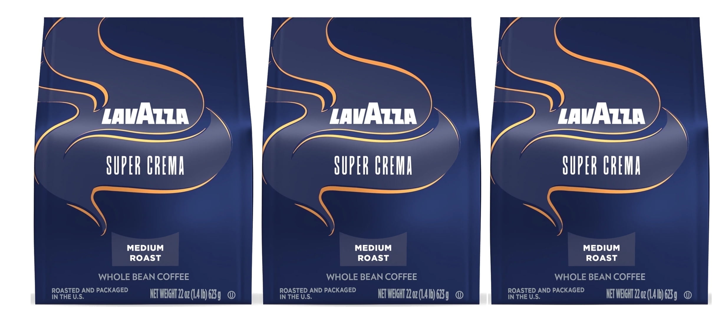 Lavazza Super Crema Whole Bean Coffee, Medium Roast Arabica