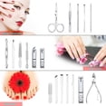 thumbnail image 2 of Juego de cortaúñas para manicura y pedicura, empujador de cutículas de 18 piezas, limas de uñas, tijeras de uñas, kit de belleza de viaje para el cuidado de las uñas, acero inoxida, 2 of 2