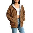 thumbnail image 5 of Girls Full Zip Up Hoodies Leopard Pattern Casual Jacket Kids Long Sleeve Hoodies with Pockets, 5 of 5