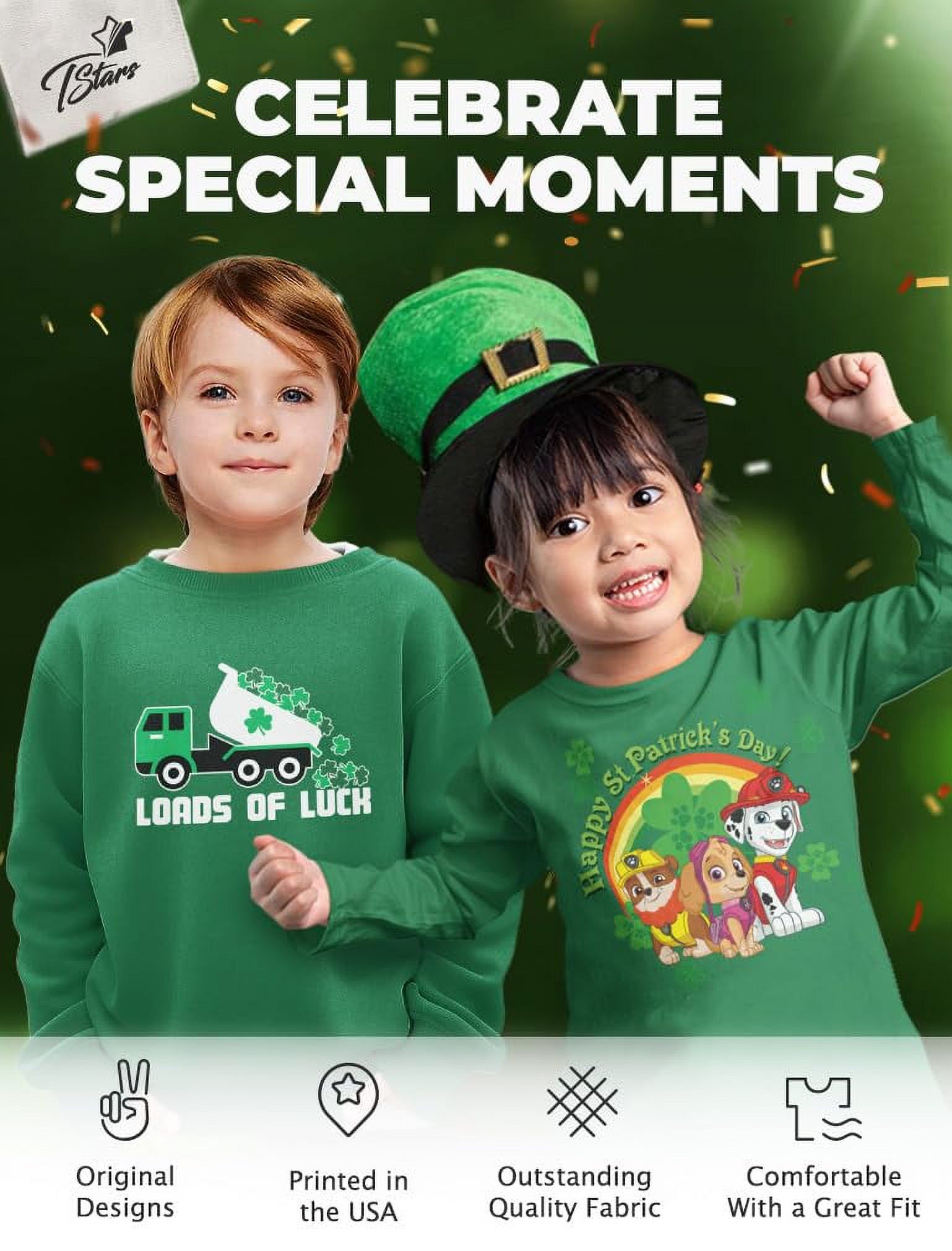 Tstars Boys Unisex Faded Shamrock Green Clover St Patricks Day Irish St Patricks Day Shirts Gift for Boys Irish Shirt Pride Proud Irish Baby Long Sleeve Bodysuit - image 4 of 6