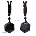 thumbnail image 2 of Collar de Obsidiana Estrella Hexagonal. Amuleto de Protección, Piedra Natural de Curacion y Energia. Buena Suerte y Fortuna - Cordon Negro MADIOLA Piedras Naturales, 2 of 7