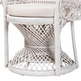 thumbnail image 6 of bali & pari Kallima Modern Bohemian White Natural Rattan Peacock Chair, 6 of 6