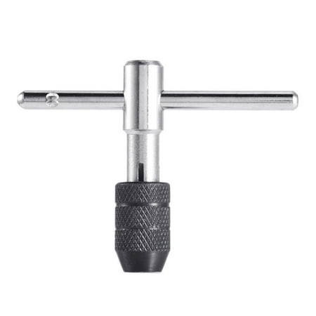 

Sardfxul Adjustable Ratchet Tap Wrench T-Handle Tapping Ratcheting Wrench Hand Tool One Hand Operation for Automovtie Repair Tool