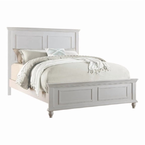 Captivating E.King Wooden Bed, White