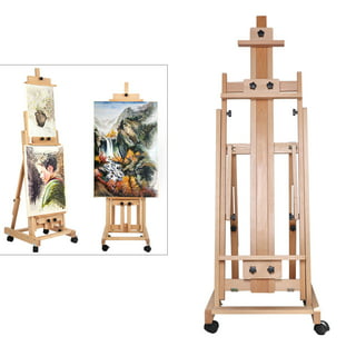 VISWIN Premium H Frame Easel 75 To 146H, Hold Canvas To 93, Solid Beech Wood Large Artist Easel For Painting Canvas, Studio Floor Easel Stand