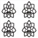 thumbnail image 1 of 4X Estantes Esquineros de , Estantes Esquineros de Pared con Flores de Madera, Estantes Flotantes, Estante de ExhibicióN de Cristal, Estantes Esquineros de Pared Bohemios, 1 of 6