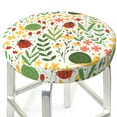 thumbnail image 3 of Gukieu Ladybug And Wild Flowers Print Round Chair Cover, Dust-proof and Non-slip Bar Chair Protective Cover, Suitable for Bars, Restaurants, Offices-14 inch, 3 of 7