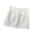 thumbnail image 4 of Falda de cadera para mujer, estilo urbano, para vacaciones, picnics Blanco l, 4 of 9
