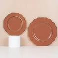 thumbnail image 5 of Balsa Circle 10 Terracotta 8" Disposable Baroque Plastic Dessert Plates Gold Rim, 5 of 8