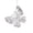 A004- D, variant on Clear Crown Christmas Tree Ornament with Silver Glitter and Rhinestone Detail for Holiday Tree Hanging Decoration