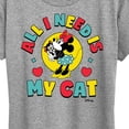 thumbnail image 3 of Disney - Minnie Mouse All I Need Is My Cat - Women's Short Sleeve Graphic T-Shirt, 3 of 5