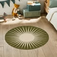 thumbnail image 4 of LaModaHome Rounded Rug Handmade Vaserely Moss Non-Slip Rug Washable Mat Child Stain Resistant Living Room Kitchen Carpet 2X2ft(60X60cm), 4 of 4
