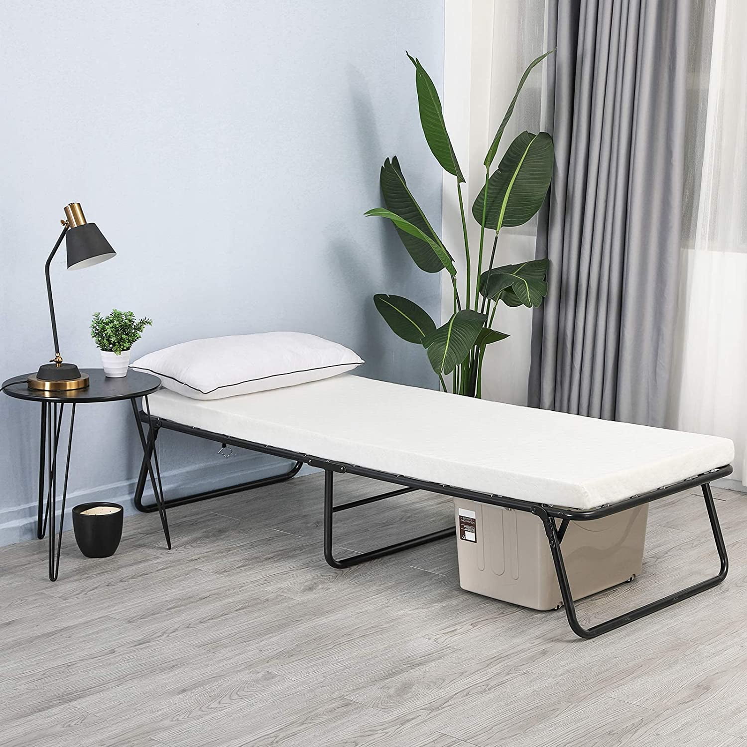 Buy Folding Bed, Bable Rollaway Bed Frame with Thick Memory Foam