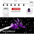 thumbnail image 3 of GHODEC Halloween Spider String Lights,40LED 20Ft Battery Operated Halloween Lights for Halloween Decoration Outdoor Indoor, Halloween Lighting, House, Garden,Party, Yard(Purple), 3 of 8