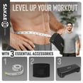 thumbnail image 2 of SAKAE Aerobic Step Platform Set with Waist Trimmer & Measuring Tape, Exercise Steppers for Home Gym Exercise Fitness, Adjustable Height 2 Level Risers Workout Step Platform Trainer, Black, 2 of 9