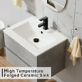 thumbnail image 5 of 24" Wall mounted Bathroom Vanity with Ceramic Top, Cement Floating Cabinet, 5 of 7
