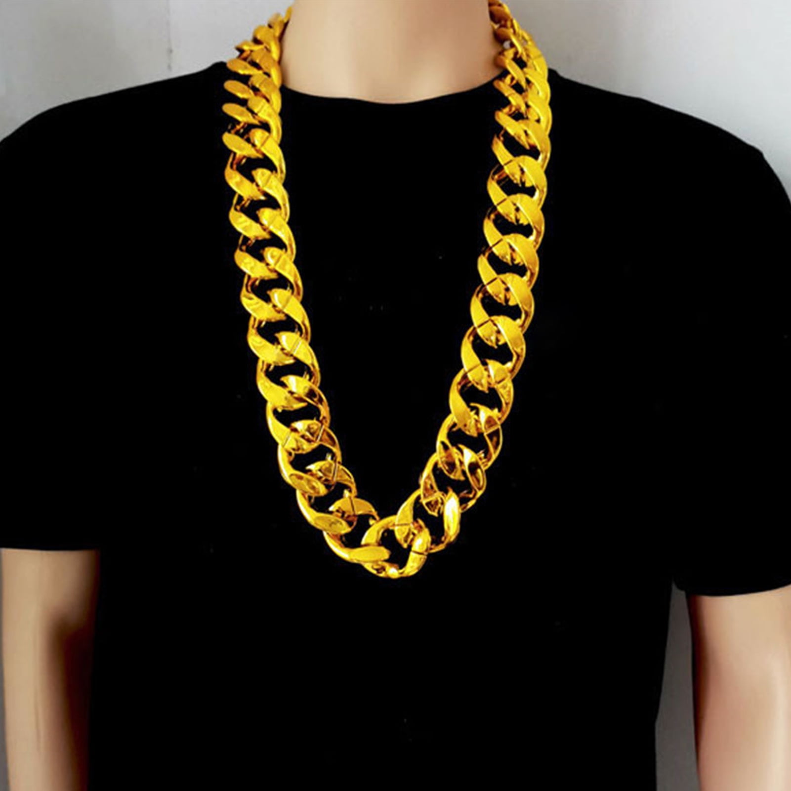 KangQi Men Necklace Big Chain Hip Hop Resin Exaggerated