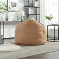 thumbnail image 4 of High Back L-shape Bean Bag Chairs with Footrest, Single Gaming Sofa with High Density Foam Filling, Lazy Sofa Lounge Chair, Accent Floor Soft for Reading, Watching TV, Tan, 4 of 7
