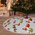 thumbnail image 6 of Rocae Cute Autumn Gnomes for Christmas Tree Skirt with Pom Pom Trim for Holiday Party for Holiday Home Decor Indoor Outdoor-30", 6 of 7