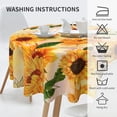 thumbnail image 6 of Round Sunflower Tablecloth Orange Flower Table Cloth Fall 60 Inch Table Cover for Round Tables Sunflower Table Cloth for Kitchen Dining Room, 6 of 6