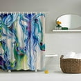 thumbnail image 2 of DOLITY Rideau de Douche 71 Pouces Salle de Bain Imperméable Polyester 12 Crochets 10 Cheval, 2 of 6