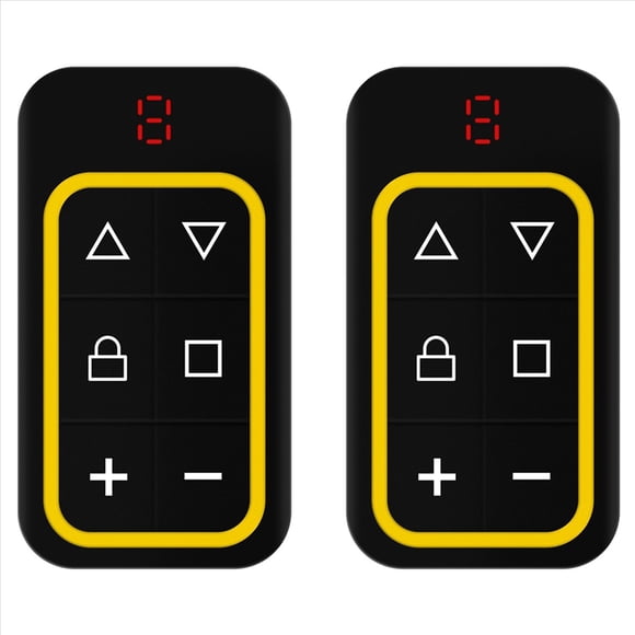 2X Control Remoto de Puerta de Garaje Multifrecuencia de 8 Canales 270-868 MHZ Control Remoto de Copia Identificación Automática de Frecuencia Amarillo
