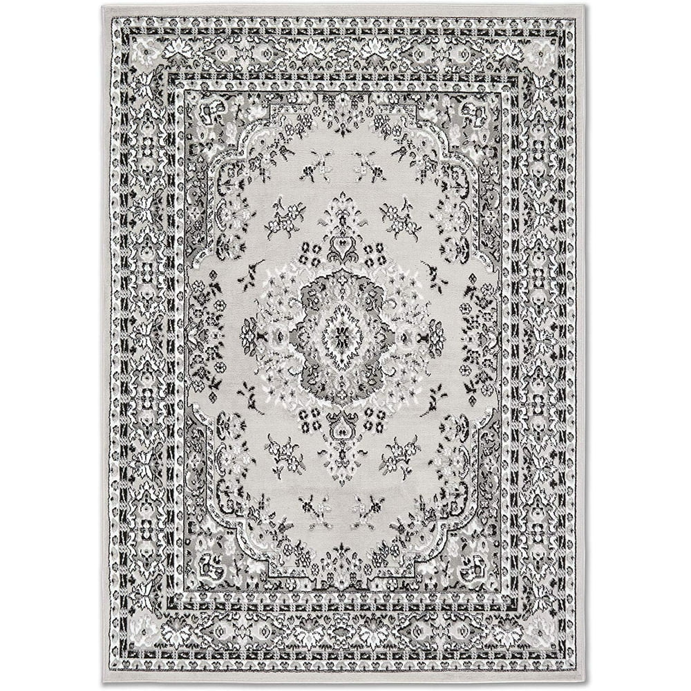 Rugs Gray Oriental 8x10 Area Rug Traditional Persian Bordered Carpet