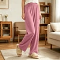 thumbnail image 4 of Lmnyox Wide Leg Pants for Toddler Kids Casual Loose Pull On Pants Plain Athletic Trousers with Pockets, 4 of 7