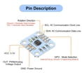 thumbnail image 4 of Codificador Magnético AS5600 de 3,3 V y 12 Bits, Módulo Sensor de Medición de Ángulo de Inducción Magnética de Alta Precisión (10 Unidades), 4 of 5