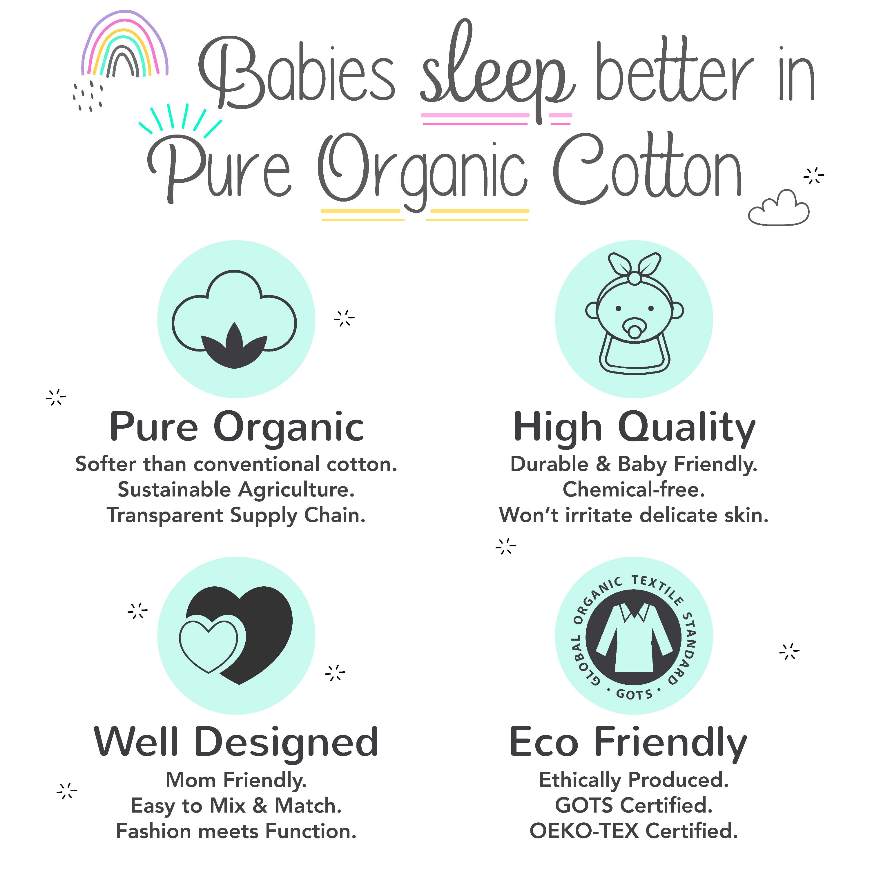 Little Star Organic 100% Pure Organic Cotton Receiving Blanket, 2 Pk, Blue-Modern Safari