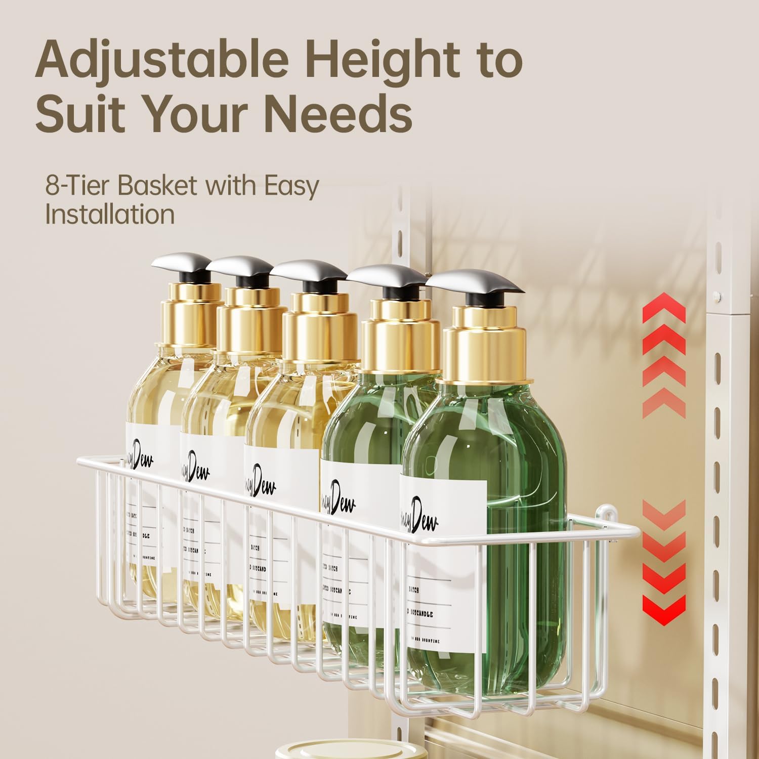 LazySpin Over-the-Door Pantry Organizer, 8-Tier Adjustable photo 5