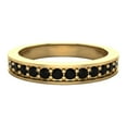 thumbnail image 4 of Halfway Semi-Eternity Black Diamond Wedding Ring / Band Comfort Fit 14K Gold, 4 of 5