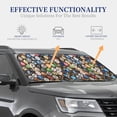 thumbnail image 4 of Haiem Beer Caps Windshield Sun Shade: Universal Foldable 2-Piece Car Front Window Sunshade - Blocks Uv Rays, And Reduces Heat,Essential Car Accessory Small, 4 of 7