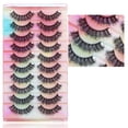 thumbnail image 1 of EIMELI 10 Pairs Reusable False Eyelashes Comfortable Lightweight Wear False Eyelashes for Daily Party Traveling Makeup, 1 of 7