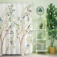 thumbnail image 2 of Shower Curtain, Spring Birds on Trees Waterproof Shower Curtain Set with Hooks for Bathroom Showers,Stalls and Bathtubs,36x72In Cartoon Animal Plants, 2 of 9