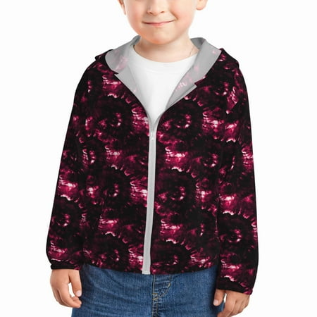 

Sun Hoodie for Kids Vintage Psychedelic Long Sleeve Swim Fishing Shirts Sun Protection Zip Up Jacket Clothing Athletic Hoodie