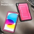 thumbnail image 6 of Dteck Hard Case For iPad Air 13 Inch M3 2025/M2 2024, Heavy Duty Military Grade Rugged Shockproof Protective Cover with Built-in Kickstand Cover, Rose, 6 of 6